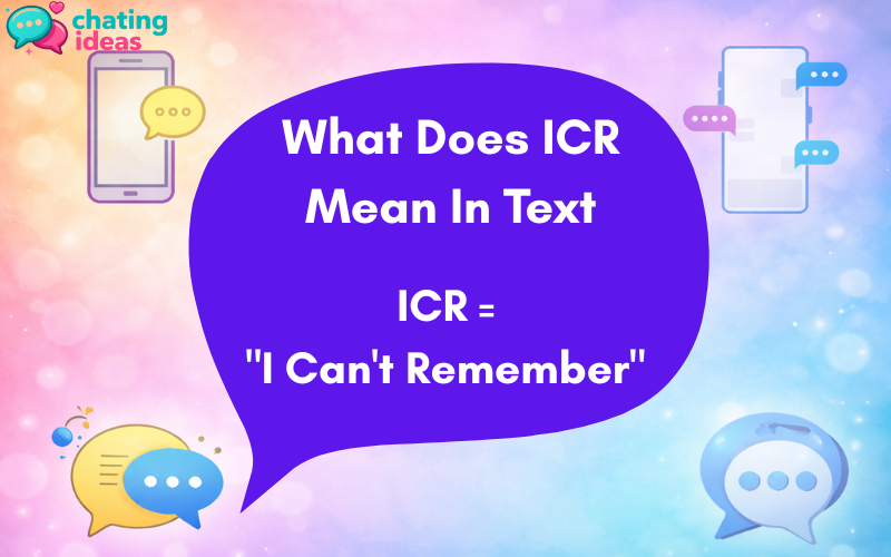 what does icr mean in text
